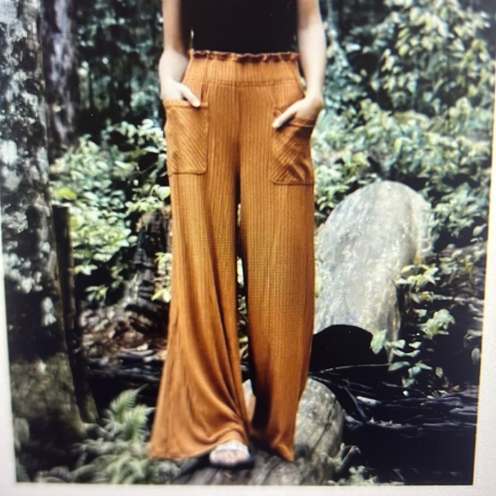 Free people movement wide leg blissed out lounge pant